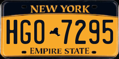 NY license plate HGO7295