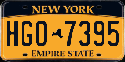 NY license plate HGO7395