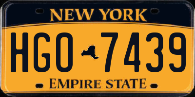 NY license plate HGO7439