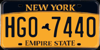 NY license plate HGO7440