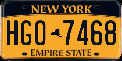 NY license plate HGO7468