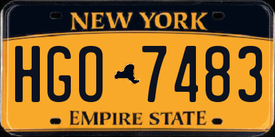 NY license plate HGO7483
