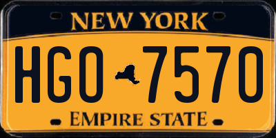 NY license plate HGO7570