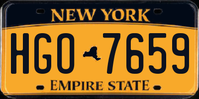 NY license plate HGO7659