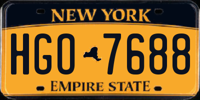 NY license plate HGO7688