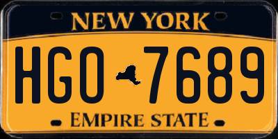 NY license plate HGO7689