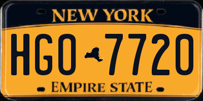 NY license plate HGO7720