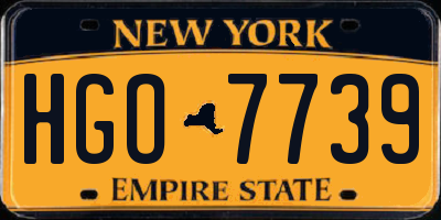 NY license plate HGO7739