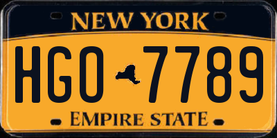 NY license plate HGO7789