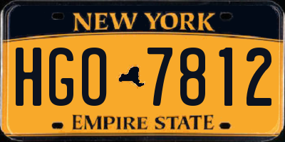 NY license plate HGO7812