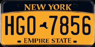 NY license plate HGO7856