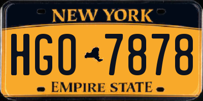 NY license plate HGO7878