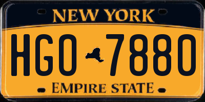 NY license plate HGO7880