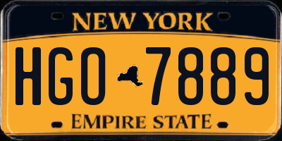 NY license plate HGO7889