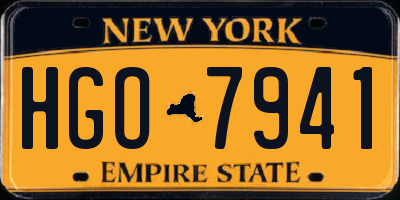 NY license plate HGO7941