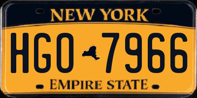 NY license plate HGO7966