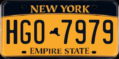 NY license plate HGO7979