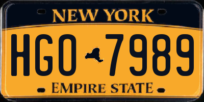 NY license plate HGO7989