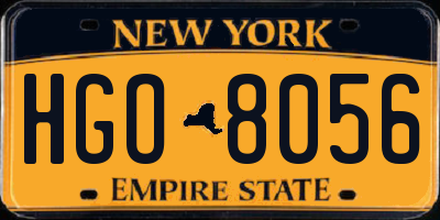 NY license plate HGO8056