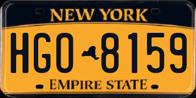 NY license plate HGO8159