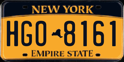 NY license plate HGO8161