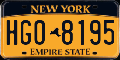 NY license plate HGO8195