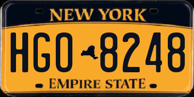 NY license plate HGO8248