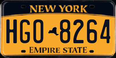 NY license plate HGO8264