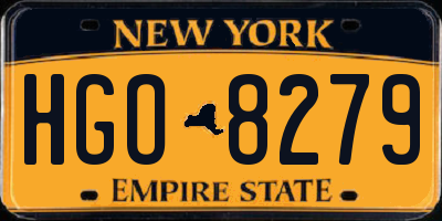 NY license plate HGO8279