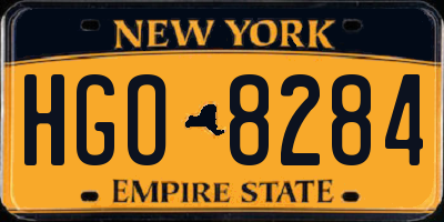 NY license plate HGO8284