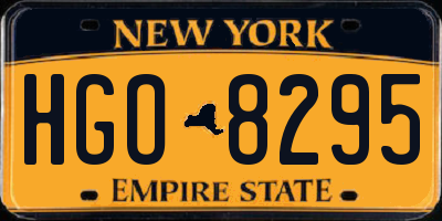 NY license plate HGO8295