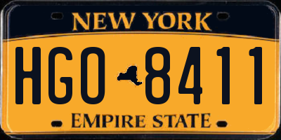 NY license plate HGO8411