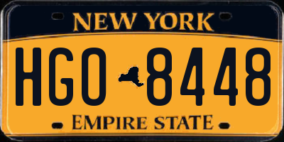 NY license plate HGO8448