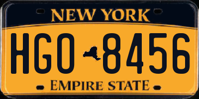 NY license plate HGO8456