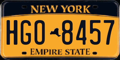 NY license plate HGO8457