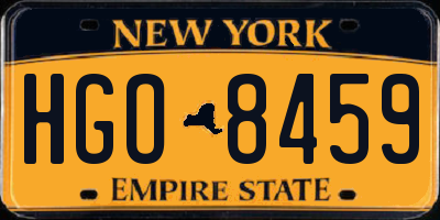 NY license plate HGO8459