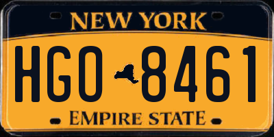 NY license plate HGO8461