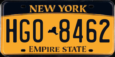 NY license plate HGO8462