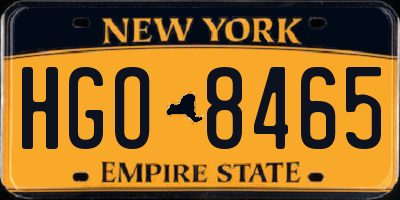 NY license plate HGO8465