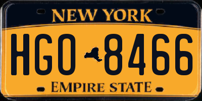 NY license plate HGO8466