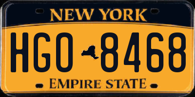 NY license plate HGO8468