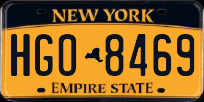 NY license plate HGO8469