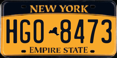 NY license plate HGO8473