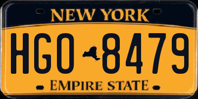 NY license plate HGO8479