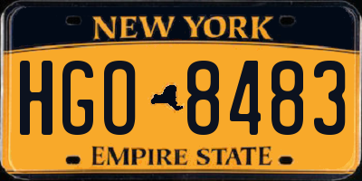 NY license plate HGO8483