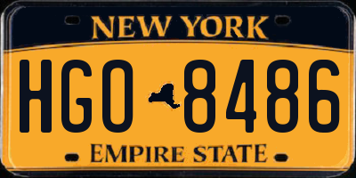 NY license plate HGO8486