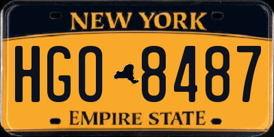 NY license plate HGO8487