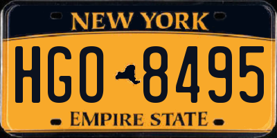 NY license plate HGO8495