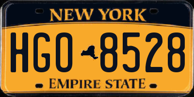 NY license plate HGO8528