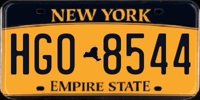 NY license plate HGO8544